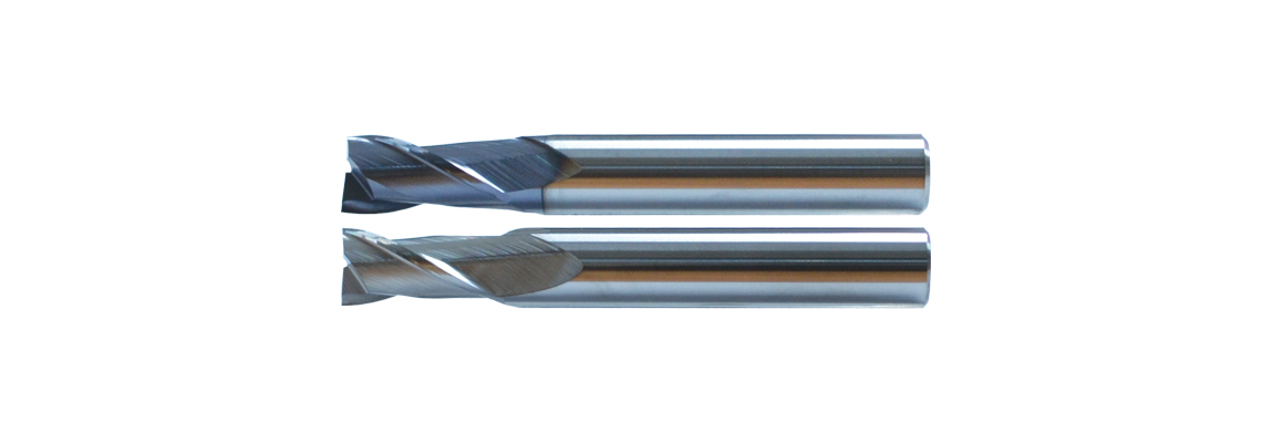 03A - Solid Carbide 2 Flute End Mills - Regular Length - Plain Shank - Coated and Uncoated