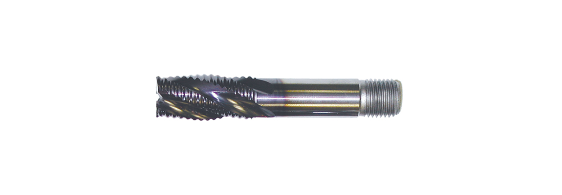 Roughing End Mills - Regular Length - Threaded Shank - Knuckle Form - Coarse Pitch - HSS-Co8 - TiAIN Coated